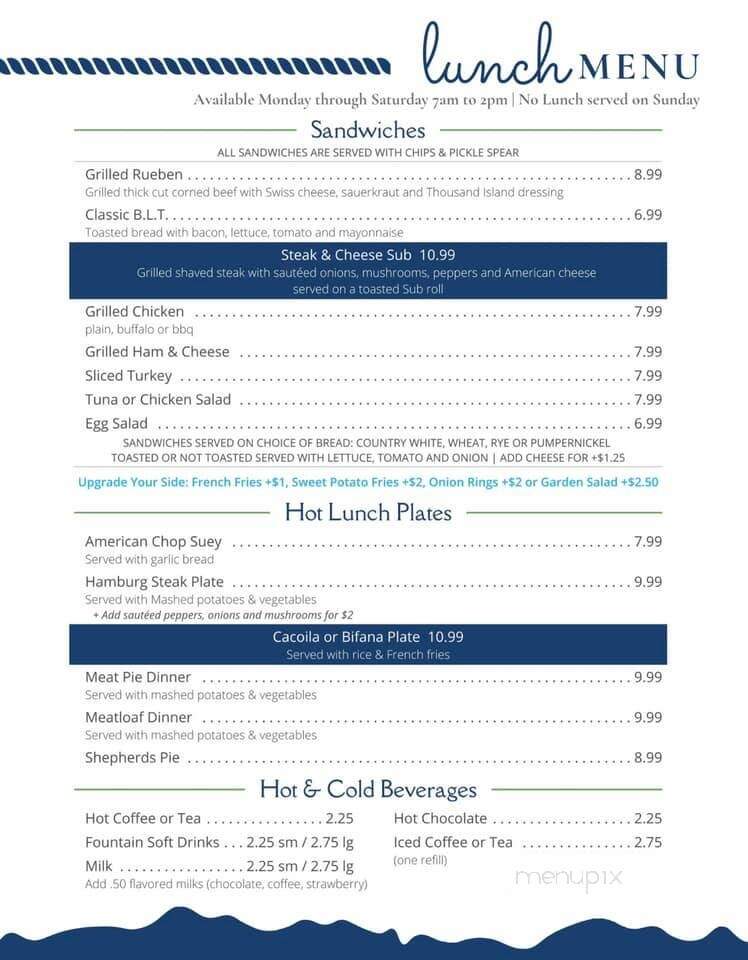 The Little Village Cafe - Fairhaven, MA menu_pic