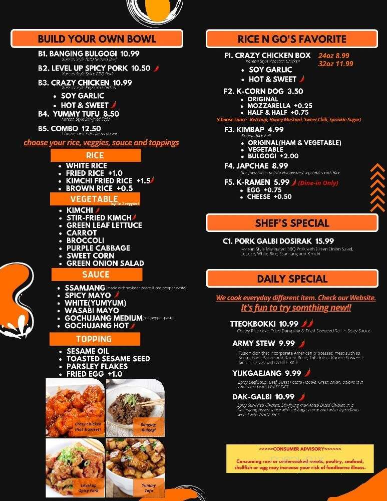 Rice N Go - Cleveland, TN menu_pic