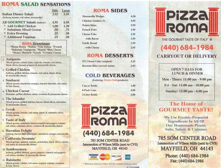 Pizza Roma - Mayfield, OH
