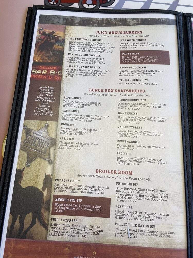 The Red Caboose Cafe - Clovis, CA menu_pic