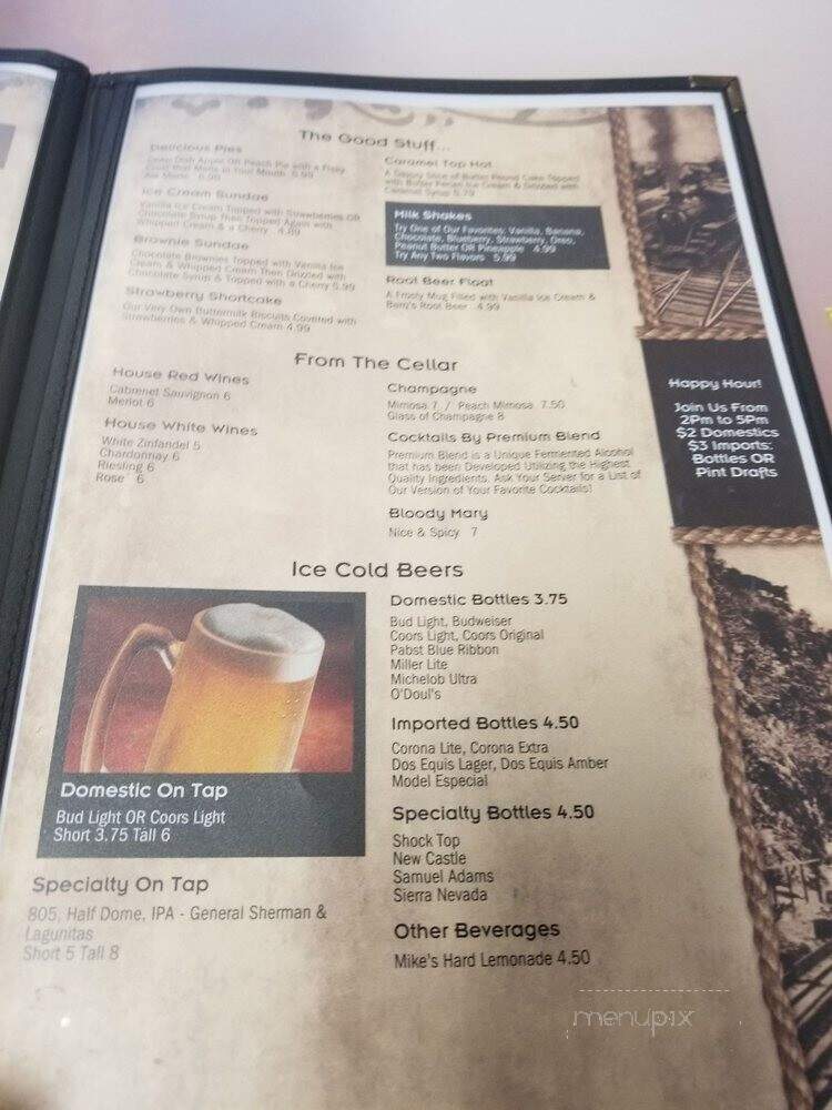 The Red Caboose Cafe - Clovis, CA menu_pic