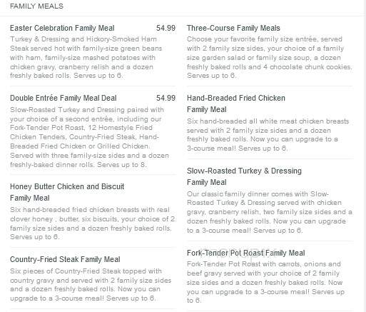 Bob Evans Restaurant - Hermitage, PA menu_pic