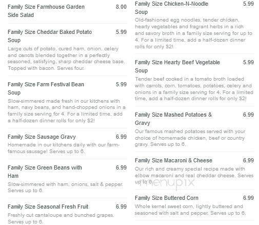 Bob Evans Restaurant - Hermitage, PA menu_pic