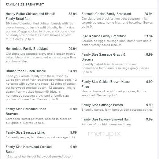 Bob Evans Restaurant - Hermitage, PA menu_pic