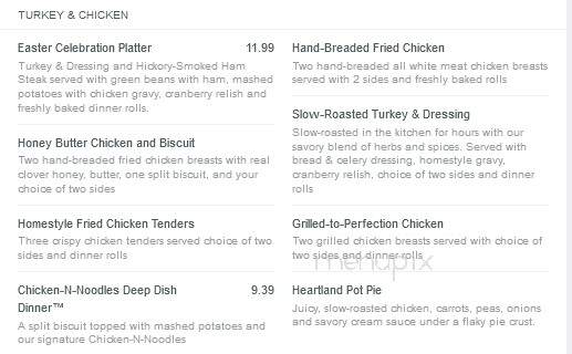 Bob Evans Restaurant - Hermitage, PA menu_pic