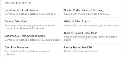 Bob Evans Restaurant - Hermitage, PA menu_pic