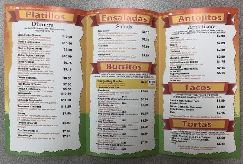 Manny's Burrito Express - Schaumburg, IL menu_pic