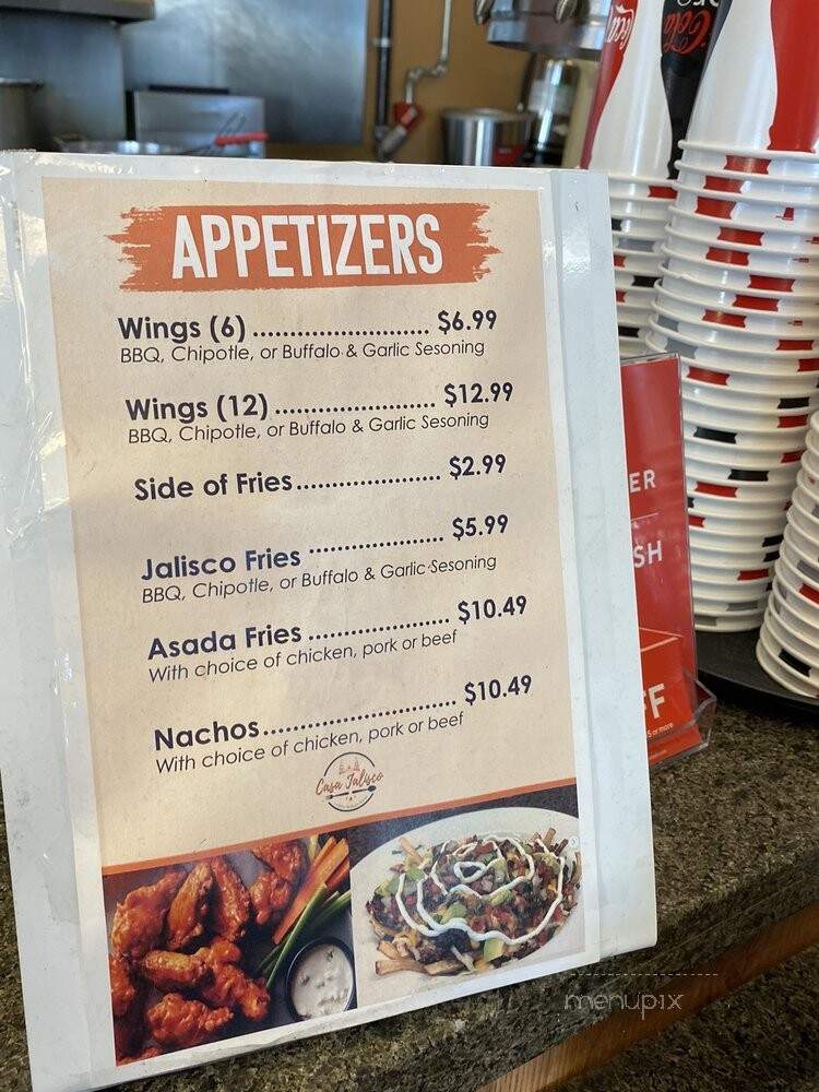 Casa Jalisco - West Sacramento, CA menu_pic