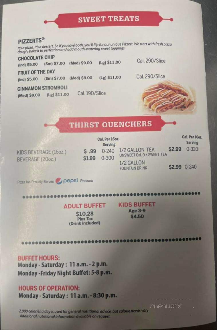 Pizza Inn - Leakesville, MS menu_pic