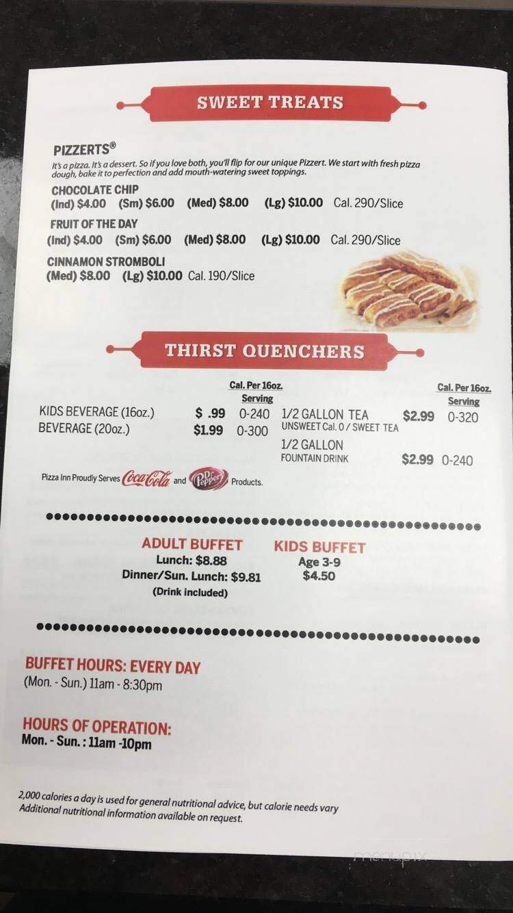 Pizza Inn - Leakesville, MS menu_pic