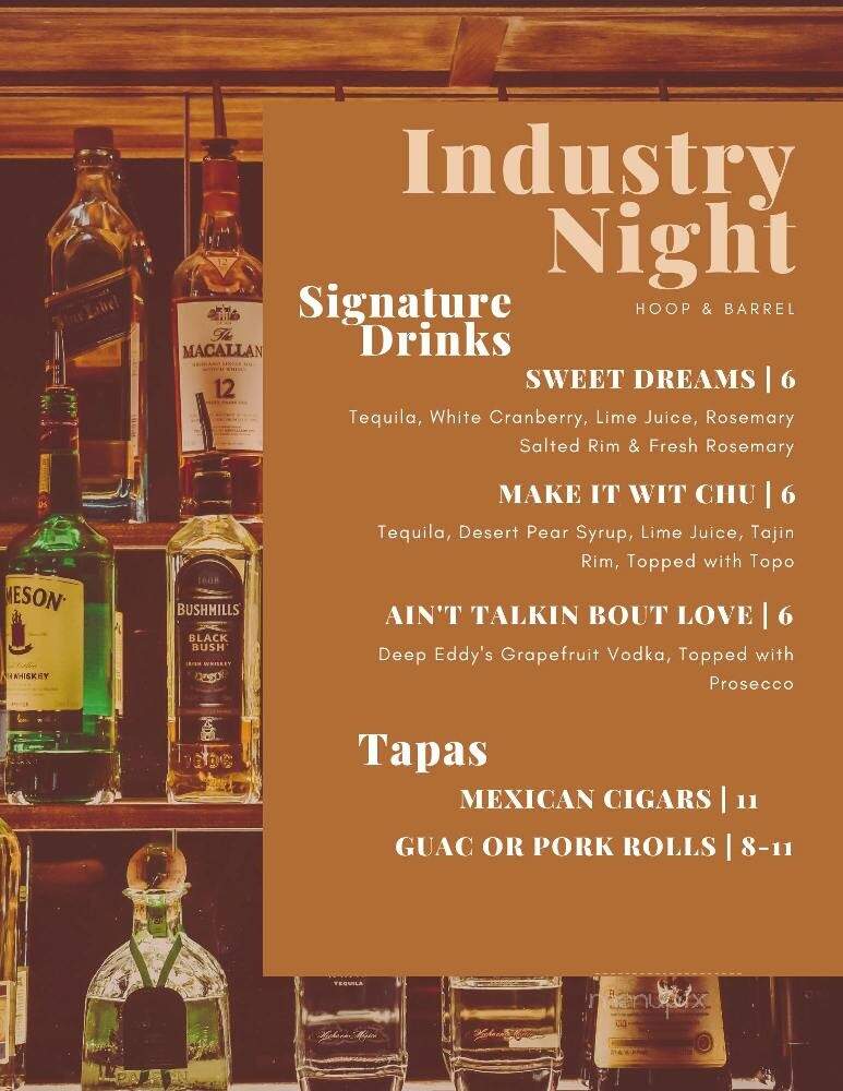 Hoop and Barrel - Midland, TX menu_pic