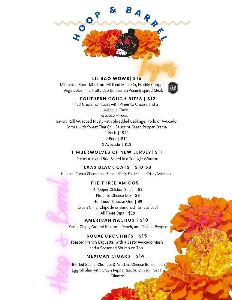 Hoop and Barrel - Midland, TX menu_pic