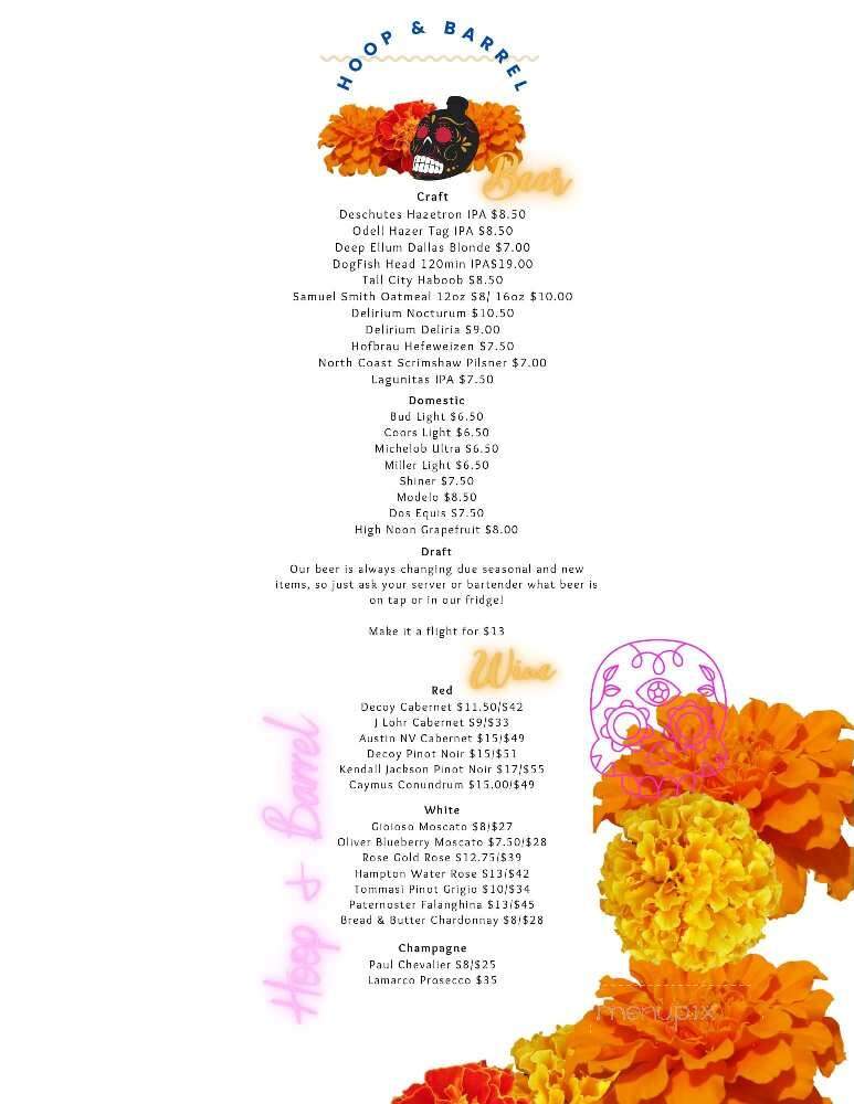 Hoop and Barrel - Midland, TX menu_pic