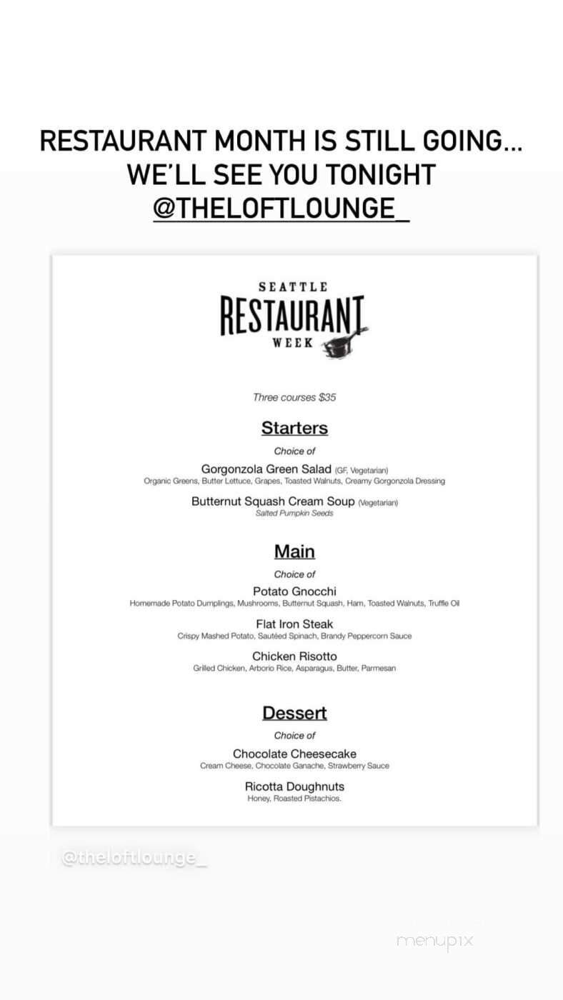 The Loft Cafe & Social Lounge - Edmonds, WA menu_pic