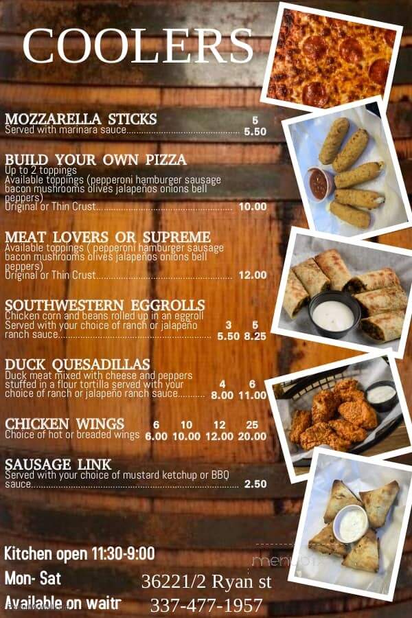 Cooler's Ice Place - Lake Charles, LA menu_pic