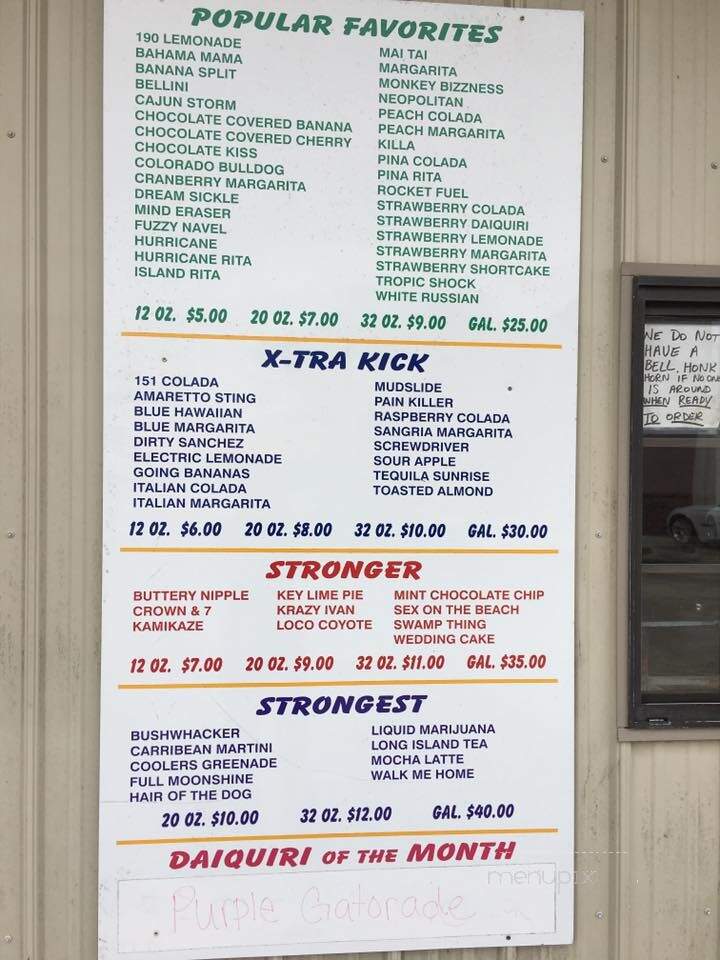 Cooler's Ice Place - Lake Charles, LA menu_pic
