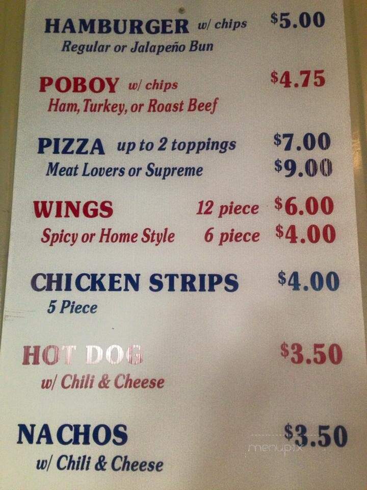 Cooler's Ice Place - Lake Charles, LA menu_pic