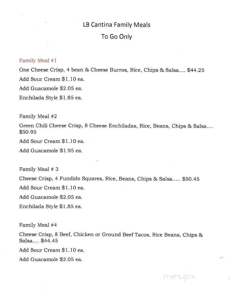 L B Inn - Florence, AZ menu_pic