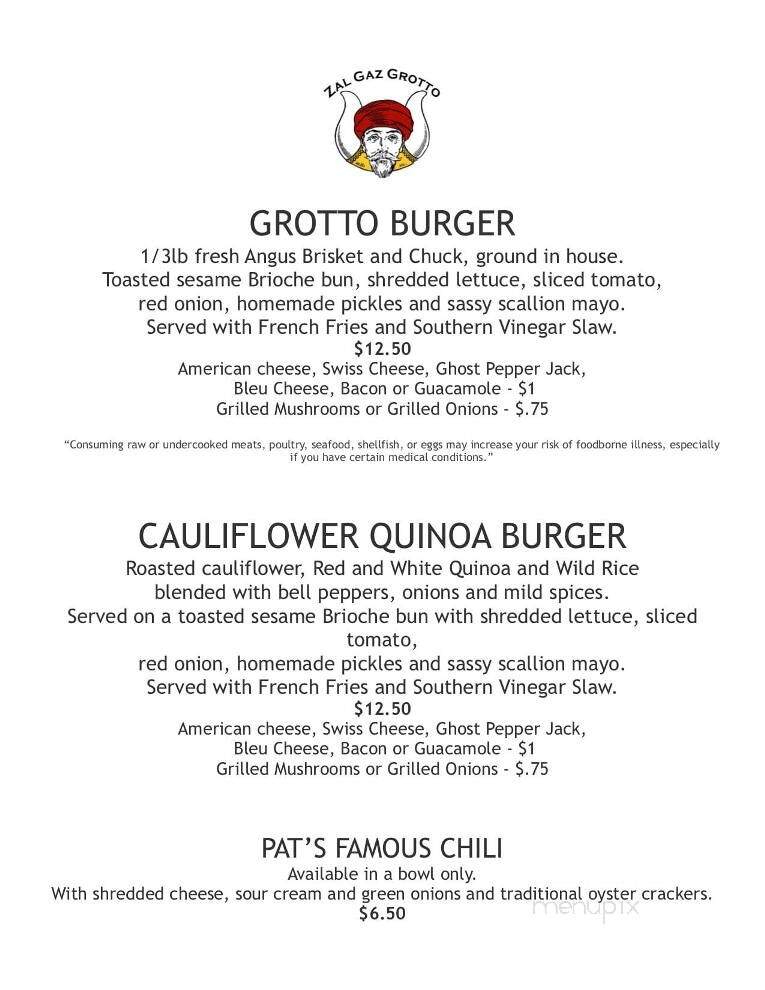 Grotto Club Of Ann Arbor - Ann Arbor, MI menu_pic
