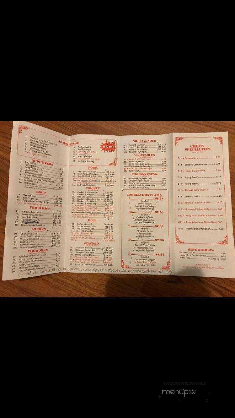 China Buffet - Detroit Lakes, MN menu_pic