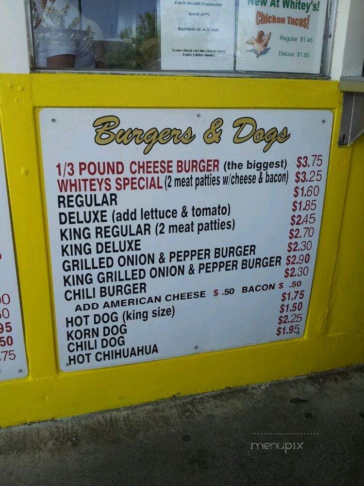 Whitey's Jolly Kone - West Sacramento, CA menu_pic