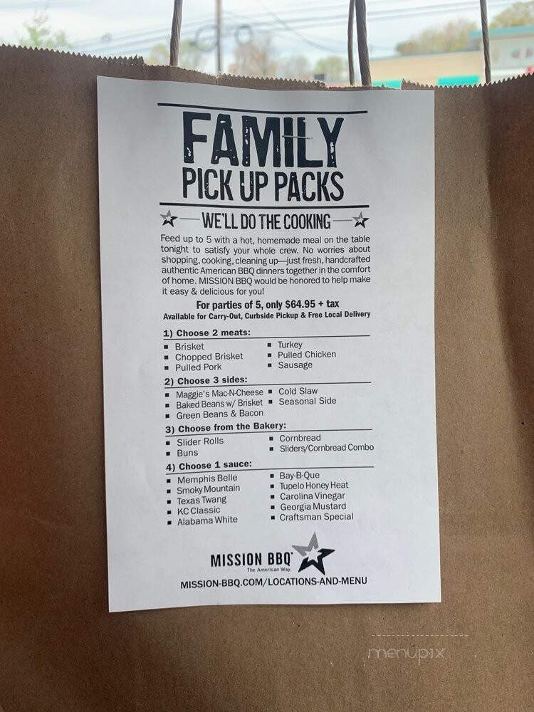 Mission BBQ - Rockville, MD menu_pic