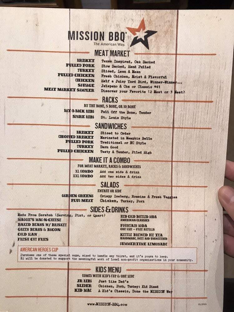 Mission BBQ - Rockville, MD menu_pic