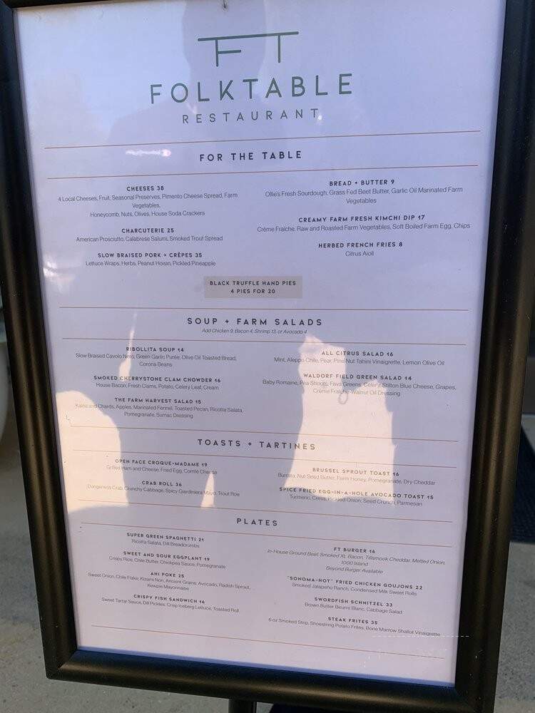 FolkTable Restaurant - Sonoma, CA