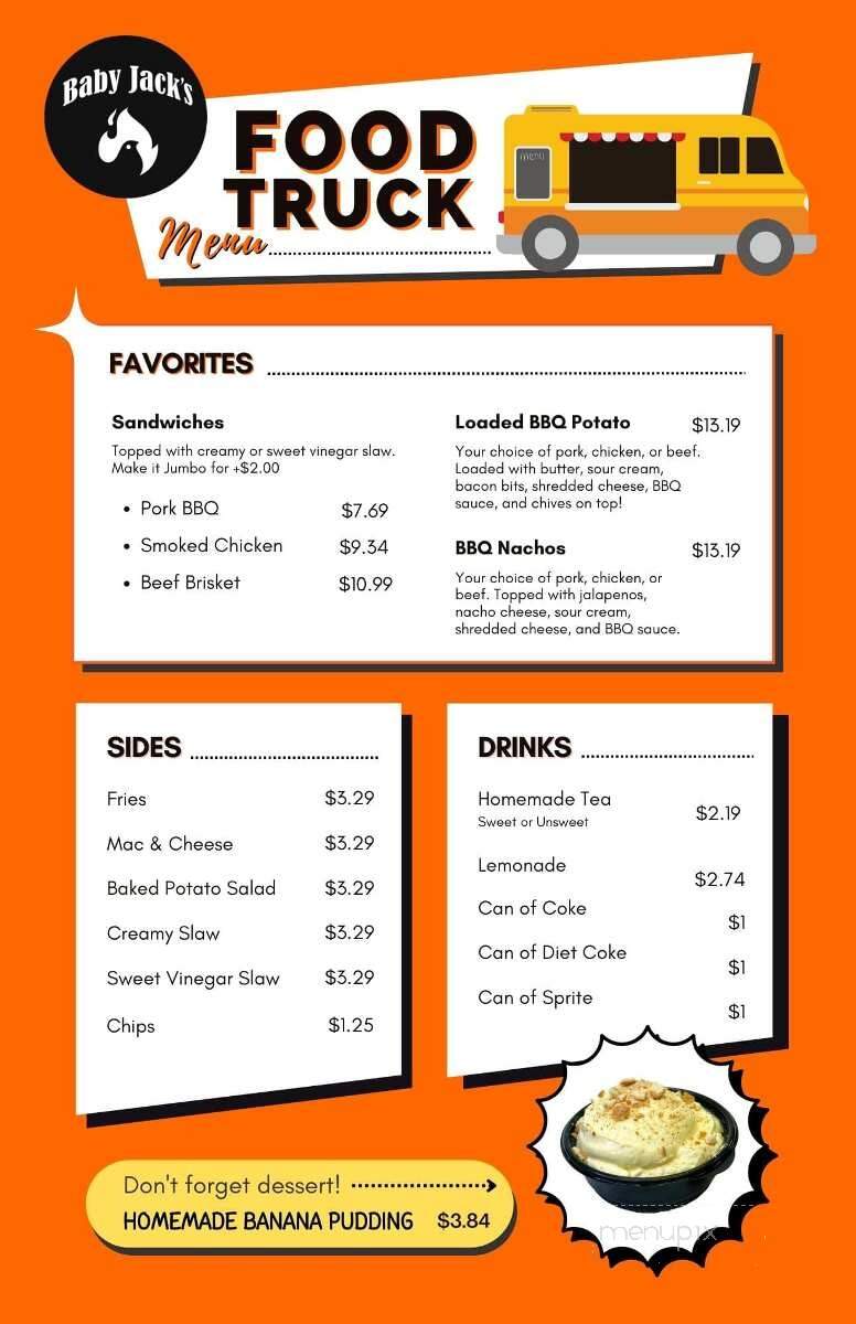Baby Jack's - Oakland, TN menu_pic