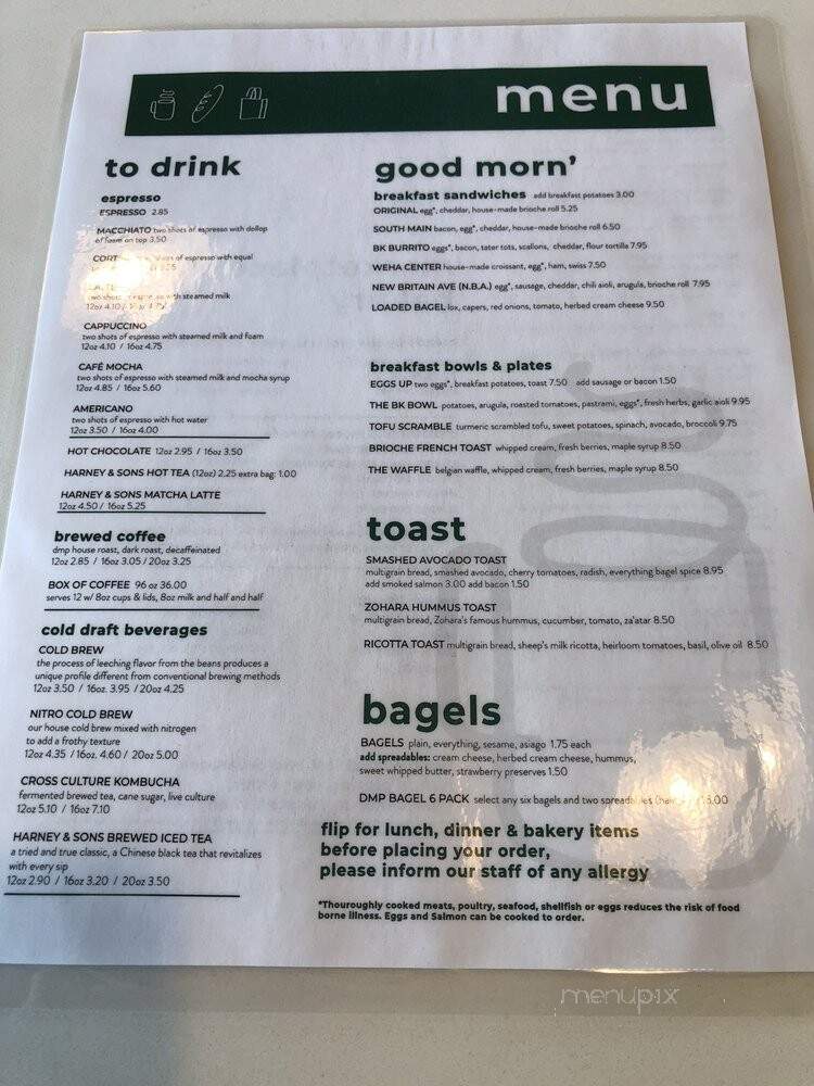 Doro Marketplace - Windsor Locks, CT menu_pic