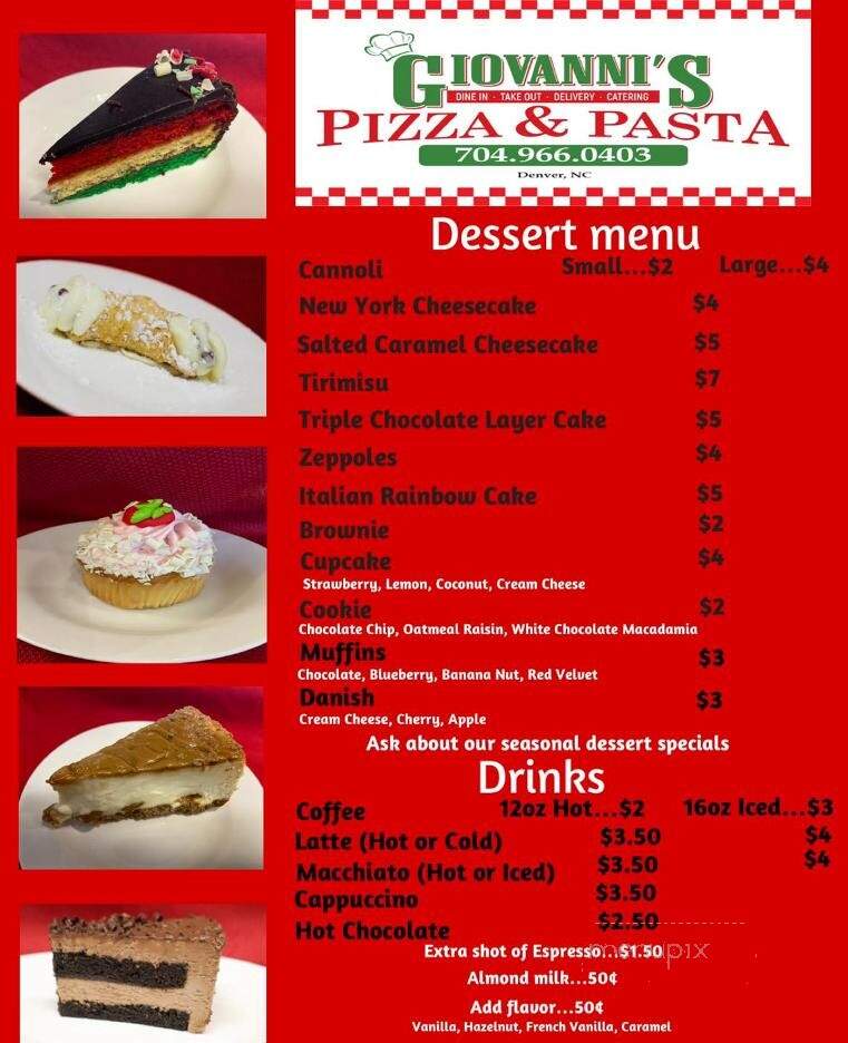 Giovanni's - Denver, NC menu_pic