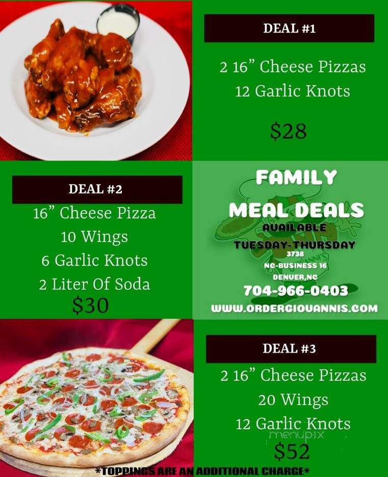Giovanni's - Denver, NC menu_pic