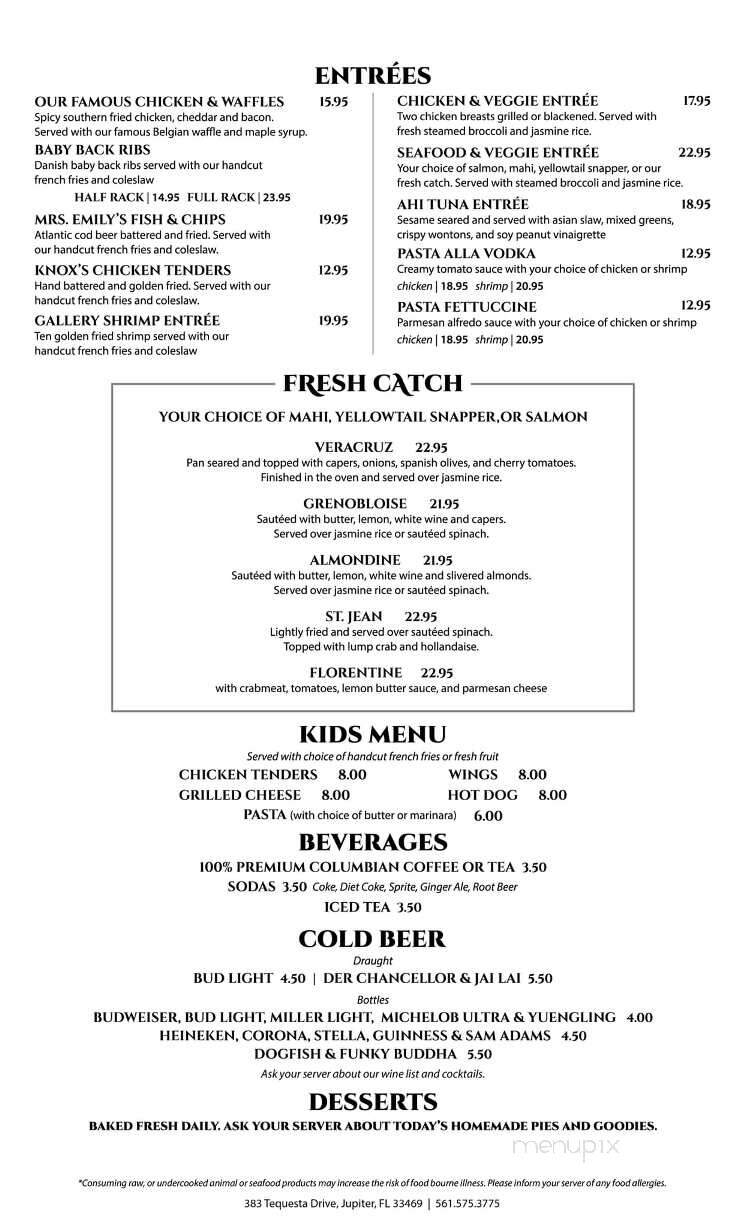 Gallery Grille - Tequesta, FL menu_pic