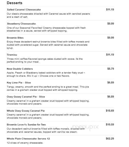 O'Charley's - Franklin, TN menu_pic