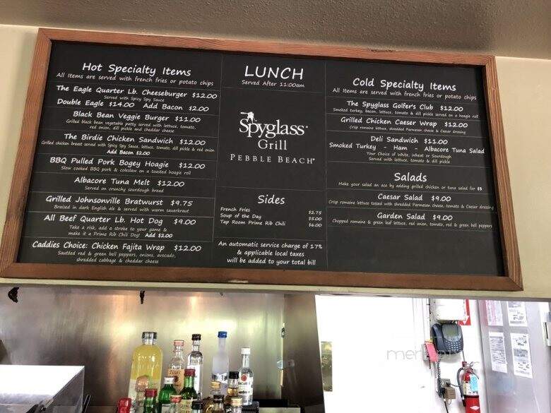 Spyglass Hill Grill - Pebble Beach, CA menu_pic