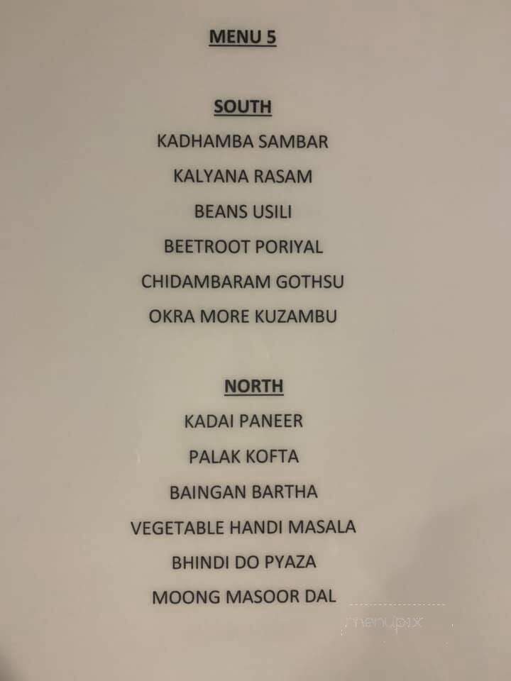 Mylapore - Roseville, CA menu_pic