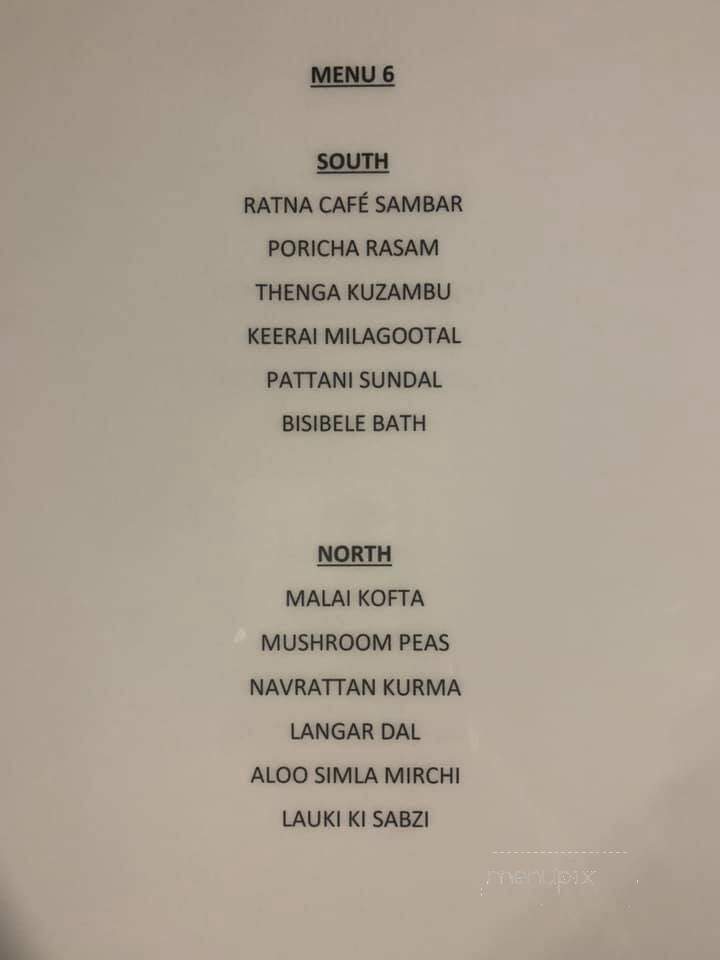 Mylapore - Roseville, CA menu_pic