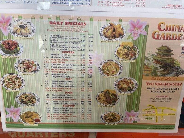 China Garden - Saluda, SC menu_pic