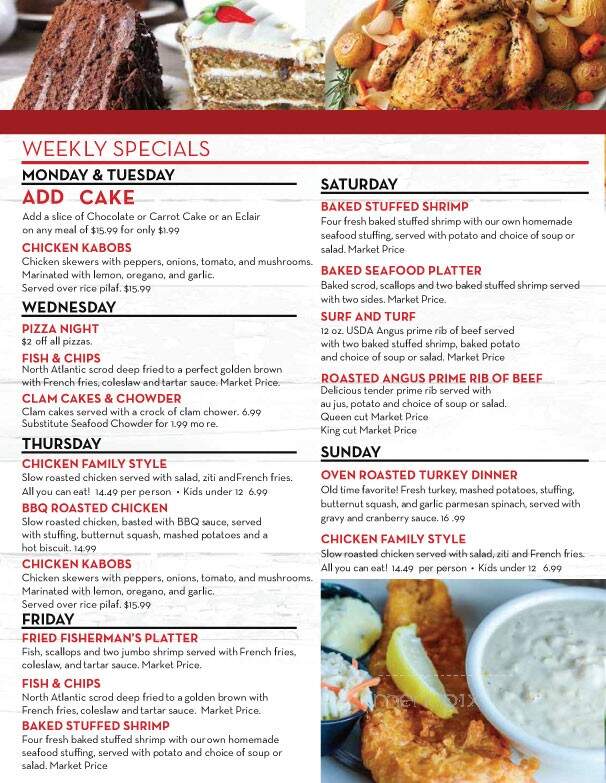 Davenport's Restaurant - Cumberland, RI menu_pic