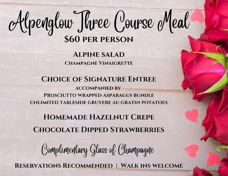 Alpenglow Bistro - Wilmington, VT menu_pic