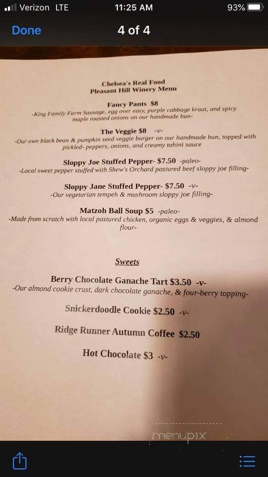 Pleasant Hill Vineyards - Athens, OH menu_pic