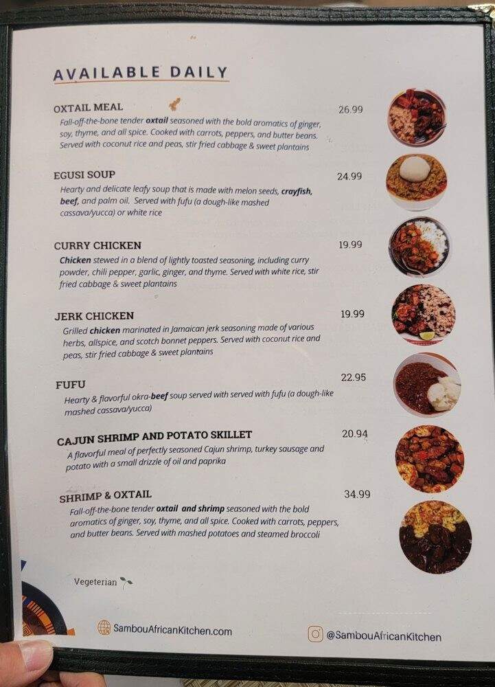 Sambou's African Kitchen - Jackson, MS menu_pic