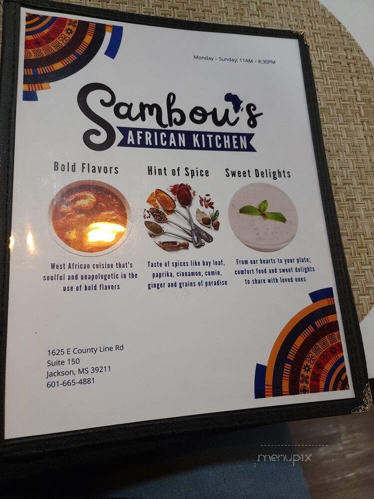 Sambou's African Kitchen - Jackson, MS menu_pic