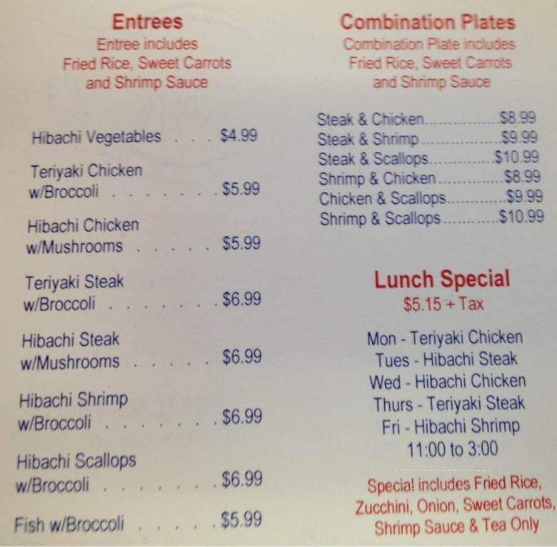 Sarkus Express 3 - Randleman, NC menu_pic