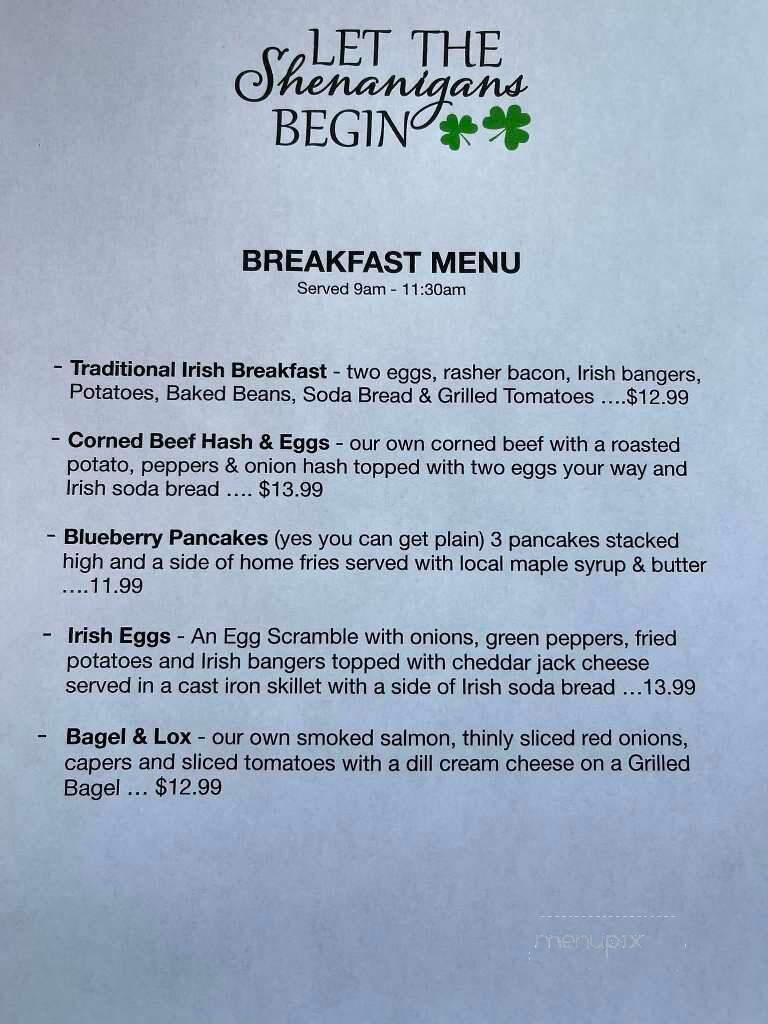 7B's Bar Grill - Westfield, MA menu_pic