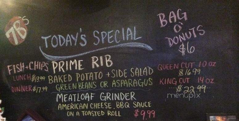 7B's Bar Grill - Westfield, MA menu_pic