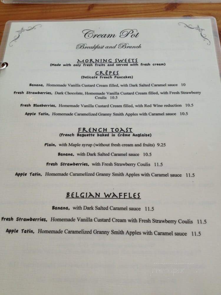 Cream Pot - Honolulu, HI menu_pic
