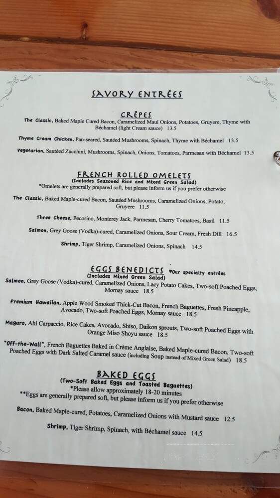 Cream Pot - Honolulu, HI menu_pic