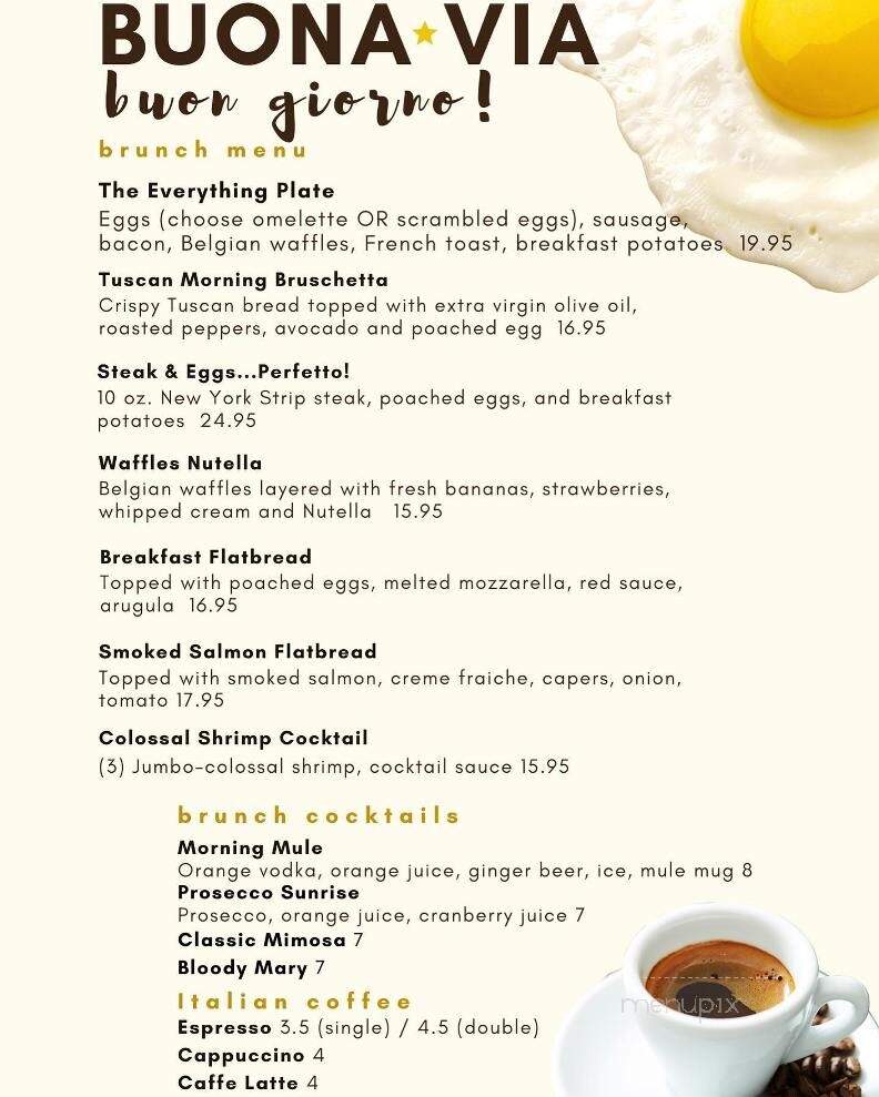 Buona Via Ristorante - Horsham, PA menu_pic