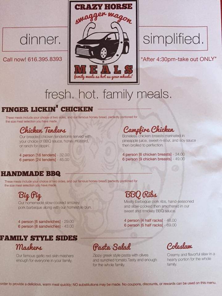 Crazy Horse Steakhouse - Holland, MI menu_pic